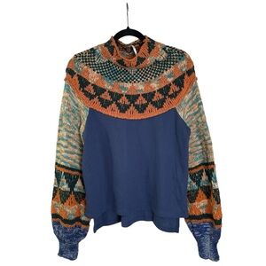 Free People Women’s Medium Swit The Small Stuff Pullover Sweater